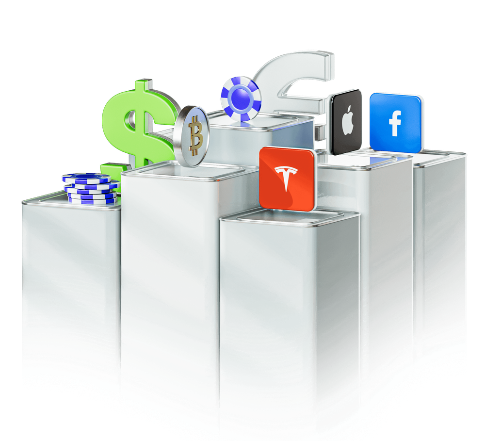 الفوركس، المعادن، السلع، المؤشرات، الأسهم